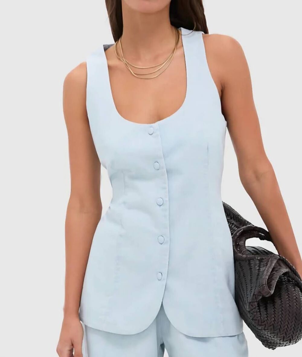 NWT Tuckernuck Light Wash Denim Brett Vest sz Small